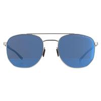 Porsche Design Sunglasses P8695 D Palladium Strong Dark Blue Mirror