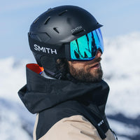 Smith Ski Goggles 4D Mag XL 0JX 4Y Black ChromaPop Sun Black & CP Storm Blue Sensor Mirror