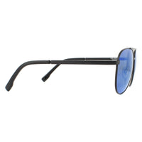 Bolle Sunglasses Evel 12536 Matte Black Offshore Blue Polarized