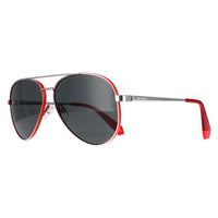 Polaroid Sunglasses PLD 6069/S/X J2B/M9 Silver Red Grey Polarized