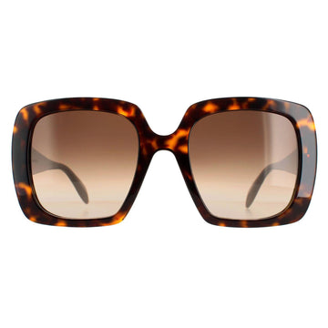 Alexander McQueen AM0378S Sunglasses Tortoise Brown Gradient