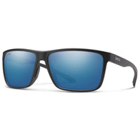 Smith Sunglasses Riptide/s 124 QG Matte Black ChromaPop Glass Polarized Blue Mirror