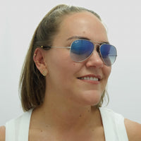 Ray-Ban Sunglasses Aviator 3025 Silver Gradient Light Blue 003/3F 55mm