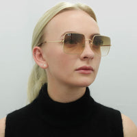 Ray-Ban Sunglasses RB1971 914751 Gold Light Brown Gradient