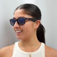 Ray-Ban Sunglasses New Wayfarer 2132 601S78 Matt Black Grey Blue Polarized 55mm