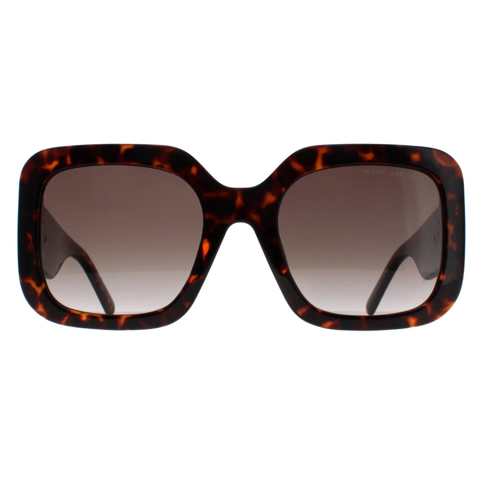 Marc Jacobs Brown Gradient Lens Havana Thick Framed Sunglasses MJ1074 0086 00 main image 1