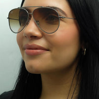 Ray-Ban Sunglasses RB0101S Aviator Reverse 004/CB Gunmetal Brown Gradient