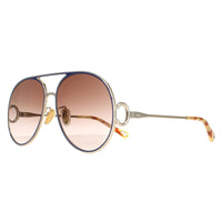 Chloe Sunglasses CH0145S 003 Gold Blue Brown Gradient