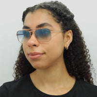 Ray-Ban Sunglasses RB3636 New Caravan 92023F Rose Gold Blue Gradient