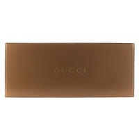Gucci Glasses Case Gold Faux Leather Clamshell with cloth and presentation box