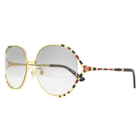 Gucci Sunglasses GG0595S 002 Gold with Red and Black Grey Gradient