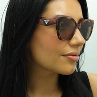 Prada Sunglasses PR19ZS 18N10D Tortoise Cognac Begonia Light Brown