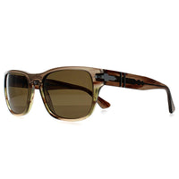 Persol Sunglasses PO3341S 120757 Striped Brown Green Brown Polarized