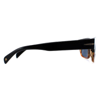 David Beckham Sunglasses DB7035/S 37N KU Black Horn Blue
