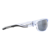 Polaroid Sport Sunglasses PLD 7028/S MNG EX Crsytal Black Grey Silver Mirror Polarized