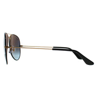 Ray-Ban Sunglasses Aviator 3025 9271GK Polished Black On Arista Blue Vintage Gradient Black