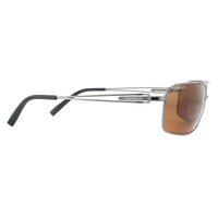 Serengeti Sunglasses Dante 7113 Shiny Gunmetal Mineral Polarized Drivers Brown