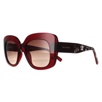 Ted Baker Sunglasses TB1675 Hattie 220 Crystal Dark Red Brown Red Gradient