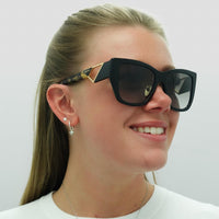 Prada Sunglasses PR21YS 1AB0A7 Black and Tortoise Grey Gradient