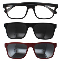 Emporio Armani Sunglasses EA4115 50421W Matte Black Clear with Sun Clip-ons