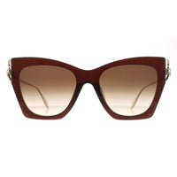 Alexander McQueen Sunglasses AM0375S 002 Brown Gold Brown Gradient