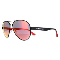 BMW Motorsport Sunglasses BS0001 02C Black Blue Mirrored