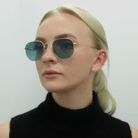 Ray-Ban Sunglasses Hexagonal RB3548N 91233M Gold Blue Grey Gradient