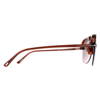 Tom Ford Sunglasses Terry 02 FT1004 45A Shiny Light Brown Smoke