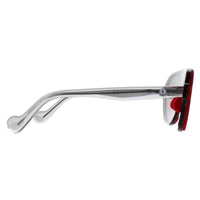 Moncler Sunglasses ML0052 66C Shiny Red and Grey Transparent Grey Mirror