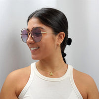 Chloe Sunglasses CH0046S 003 Havana Gold Violet Blue Gradient