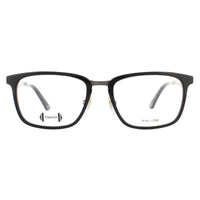 Police Glasses Frames Blackbird Ti 2 VPL684 0700 Shiny Black Men