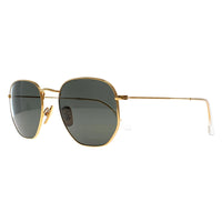 Ray-Ban Sunglasses Hexagonal Titanium RB8148 921658 Polished Gold Green G-15 Polarized