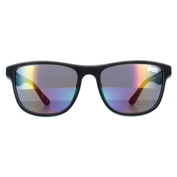 Superdry Sunglasses Rockstep 127 Matte Black Grey Purple Flash Mirror