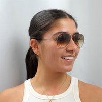 Ray-Ban Sunglasses Aviator RB3025 004/51 Gunmetal Brown Gradient Small 55mm