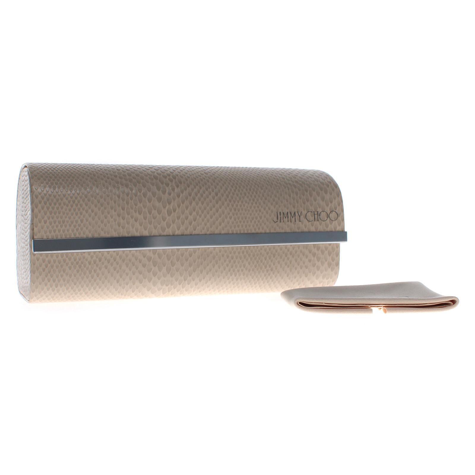 JIMMY CHOO | Snake Skin Sunglass Case & Cloth New JIMMY CHOO Sunglasses Eyeglasses Faux Snakeskin Beige  main image 4