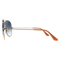 Ray-Ban Sunglasses Aviator 3025 Gold Gradient Light Blue 001/3F