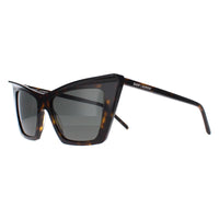 Saint Laurent Sunglasses SL 372 003 Shiny Dark Havana Solid Grey