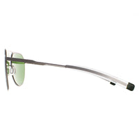Salvatore Ferragamo Sunglasses SF219S 032 Matte Light Ruthenium Green