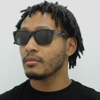 Ted Baker Sunglasses TB1455 Dane 011 Polished Black Patterned Grey