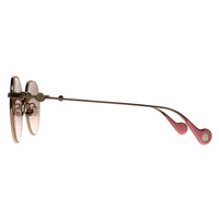Moncler Sunglasses ML0156-K 28U Shiny Rose Gold Pink Brown