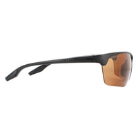 Serengeti Sunglasses Linosa 8505 Shiny Black PhD 2.0 Polarized Drivers Brown