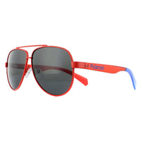 Polaroid Kids Sunglasses PLD 8034/S C9A M9 Red Grey Polarized