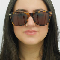 Serengeti Sunglasses Foyt Large SS550002 Shiny Tortoise Havana Mineral Polarized 555nm Green