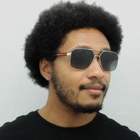 Prada Sport Sunglasses PS55WS 1BC06G Silver Grey Gradient Polarized