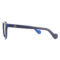 Moncler Sunglasses ML0079 92D Black Blue Polarized Gold Flash