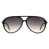 Tom Ford Sunglasses Samson FT0909 01B Shiny Black Gradient Smoke