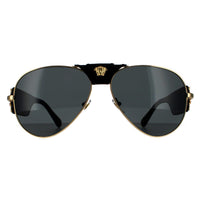 Versace Sunglasses 2150Q 100287 Gold Dark Grey