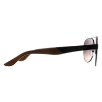 Salvatore Ferragamo Sunglasses SF275S 071 Matte Dark Ruthenium Grey Brown Gradient