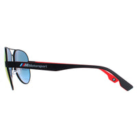 BMW Motorsport Sunglasses BS0001 02C Black Blue Mirrored