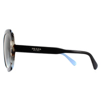 Prada Sunglasses PR 16US KHR0A7 Black Azure Spotted Brown Grey Gradient